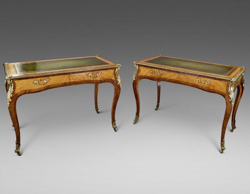 A Very Rare Pair Of Bureau Plat